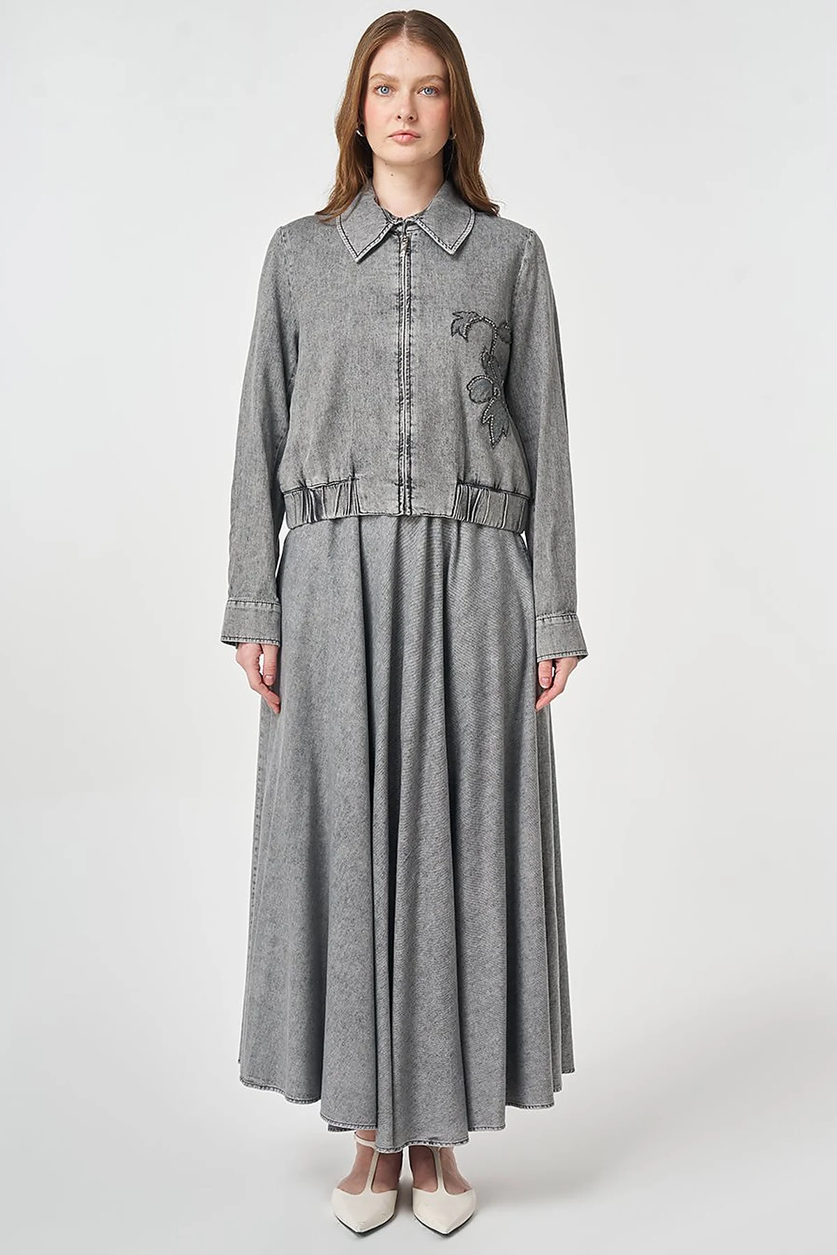 Washed Two-Piece Set Anthracite