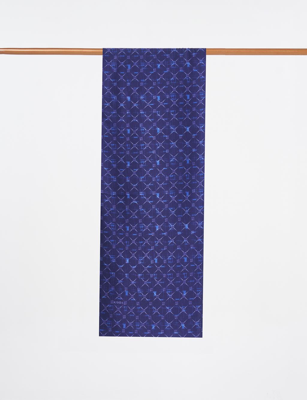Monogram Patterned Shawl Navy