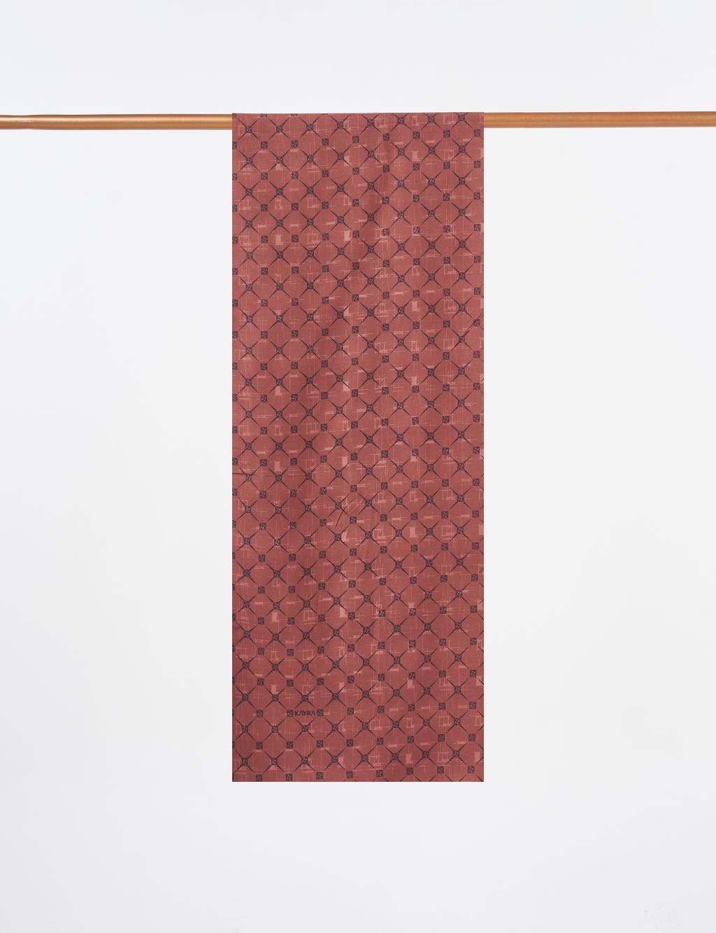 Monogram Patterned Shawl Brown