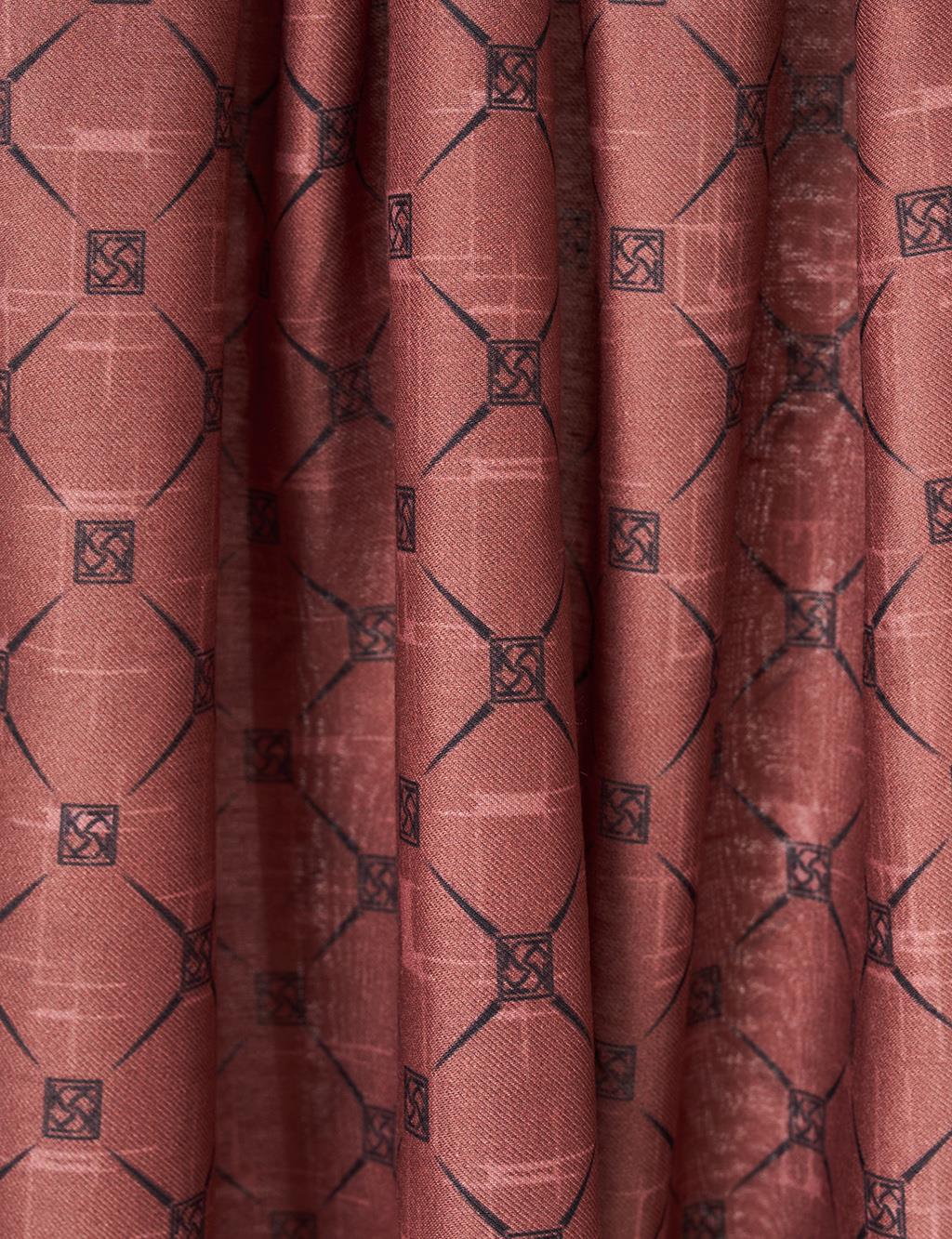 Monogram Patterned Shawl Brown