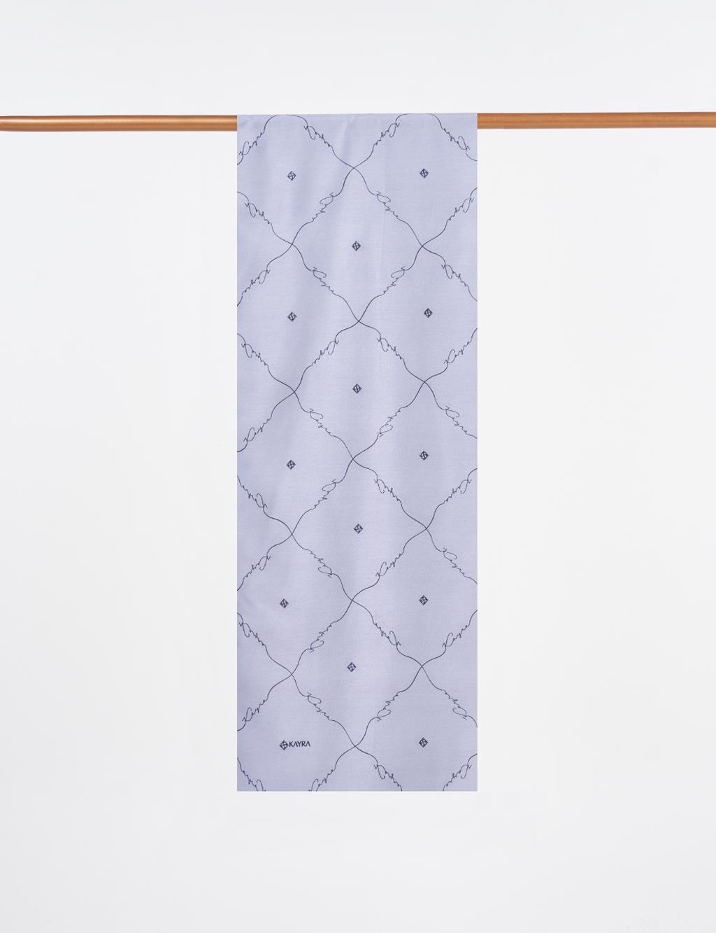 Signature Figurine Monogram Shawl Gray