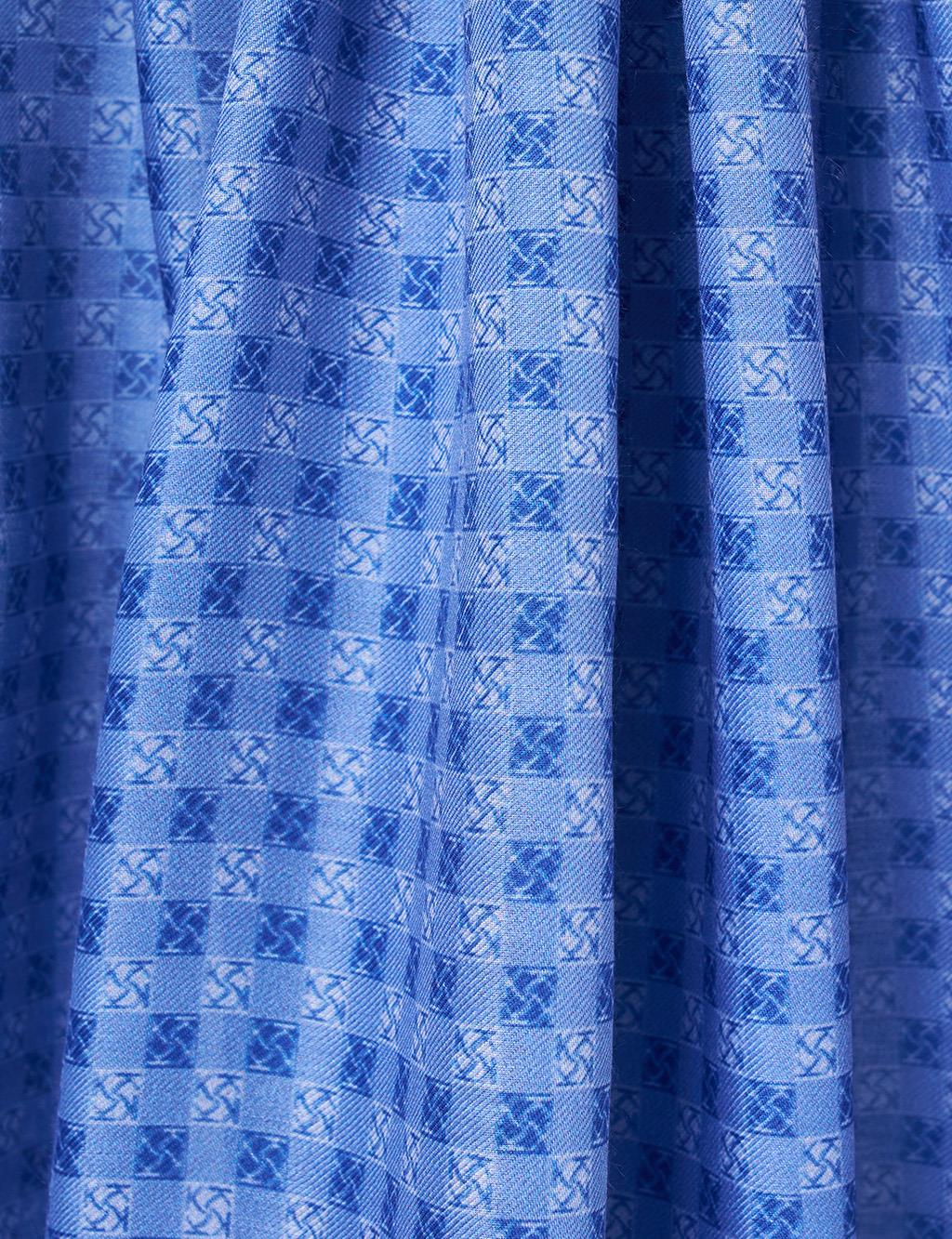 Checkered Pattern Shawl Indigo