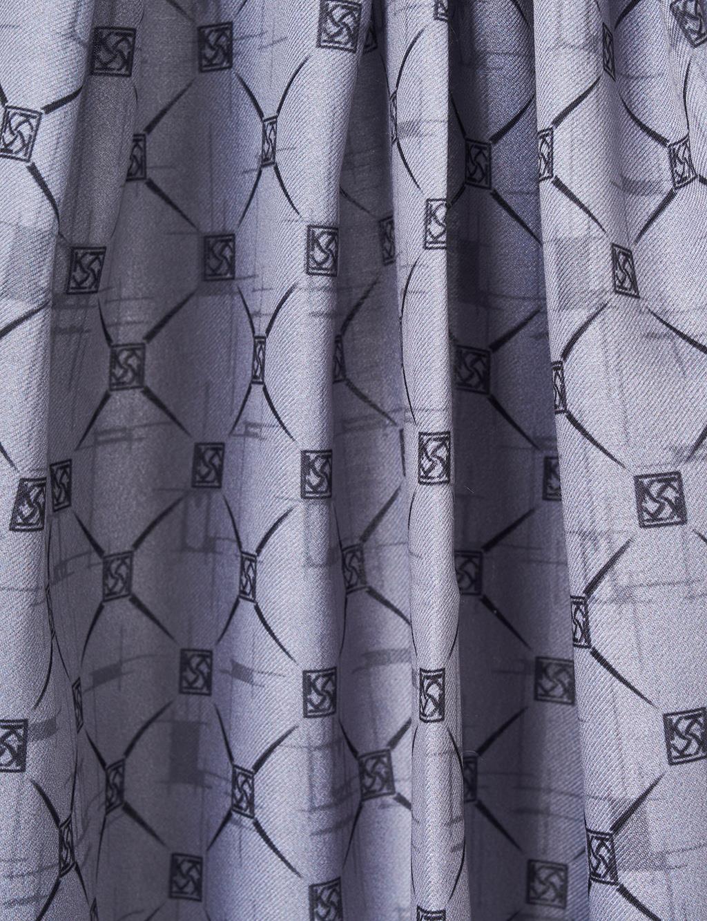 Monogram Patterned Shawl Gray