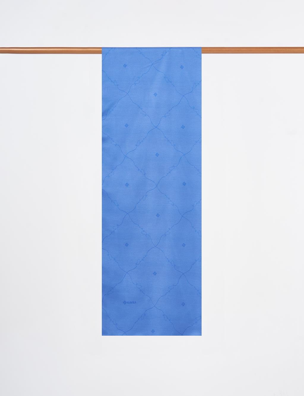 Signature Figurine Monogram Shawl Indigo