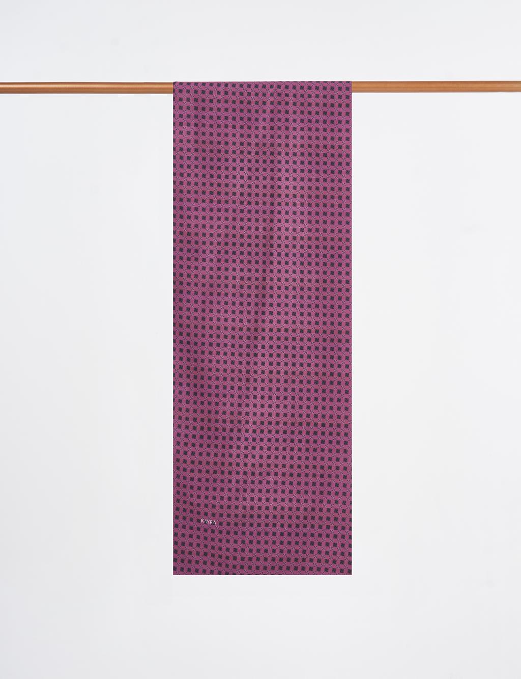 Checkered Pattern Shawl Cherry