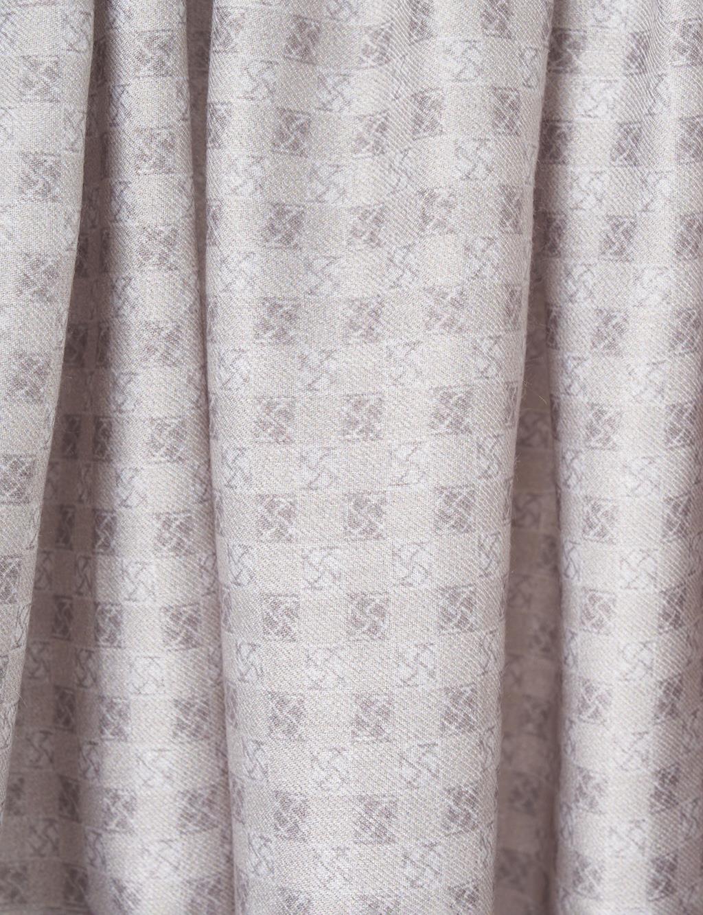 Checkered Pattern Shawl Mink