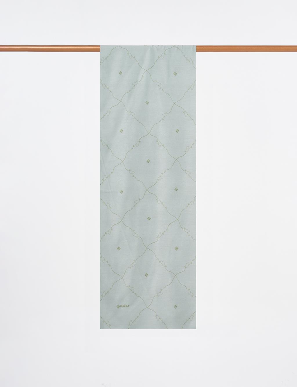 Signature Figurine Monogram Shawl Aqua Green