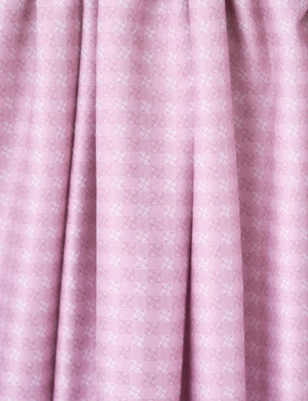 Checkered Pattern Shawl Powder 