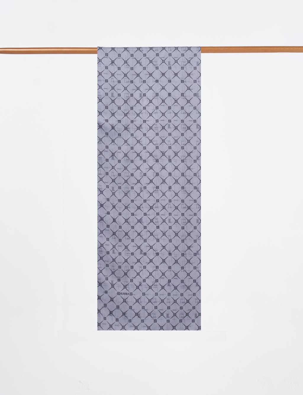 Monogram Patterned Shawl Gray