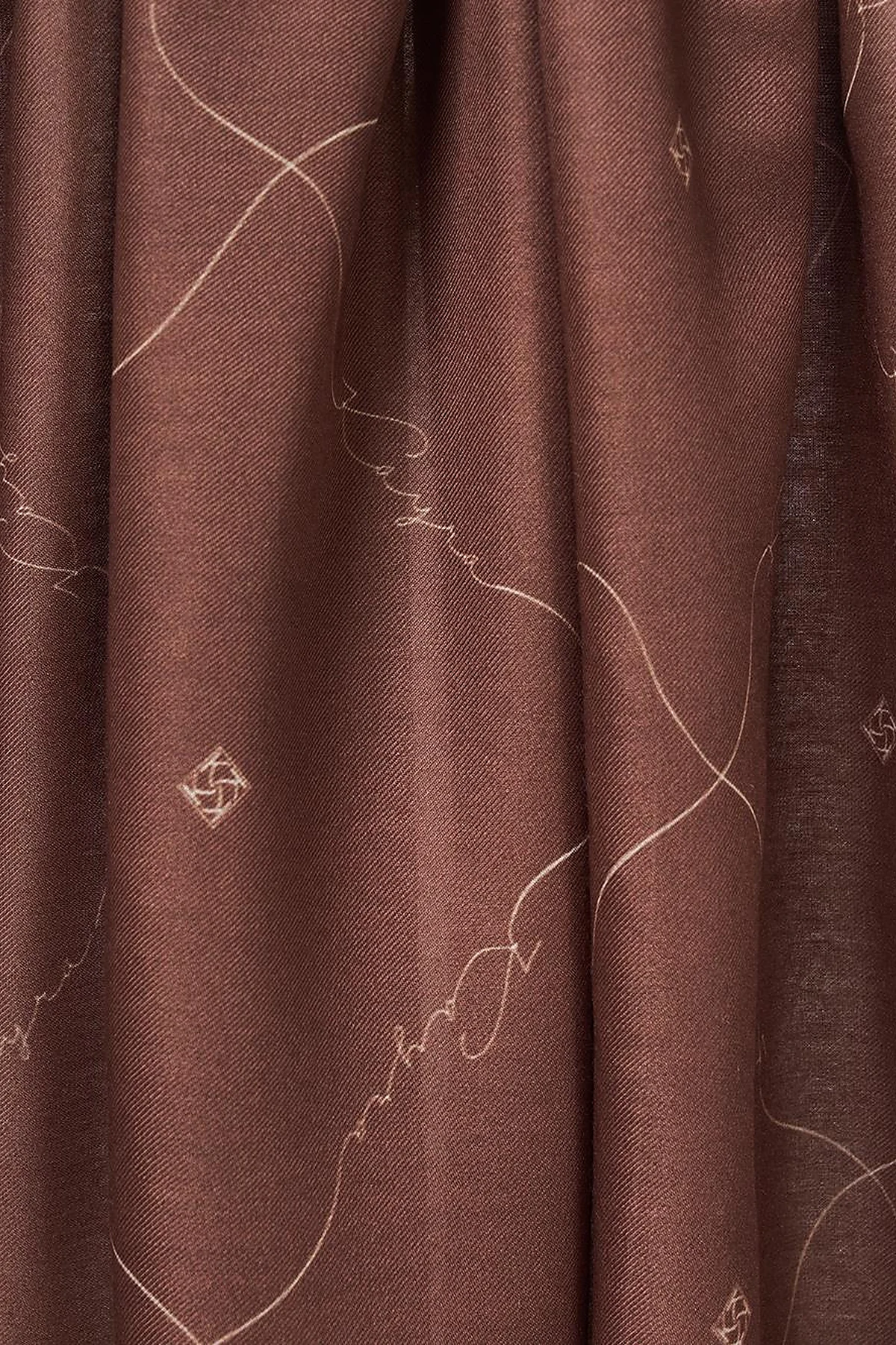 Signature Figurine Monogram Shawl Dark Brown