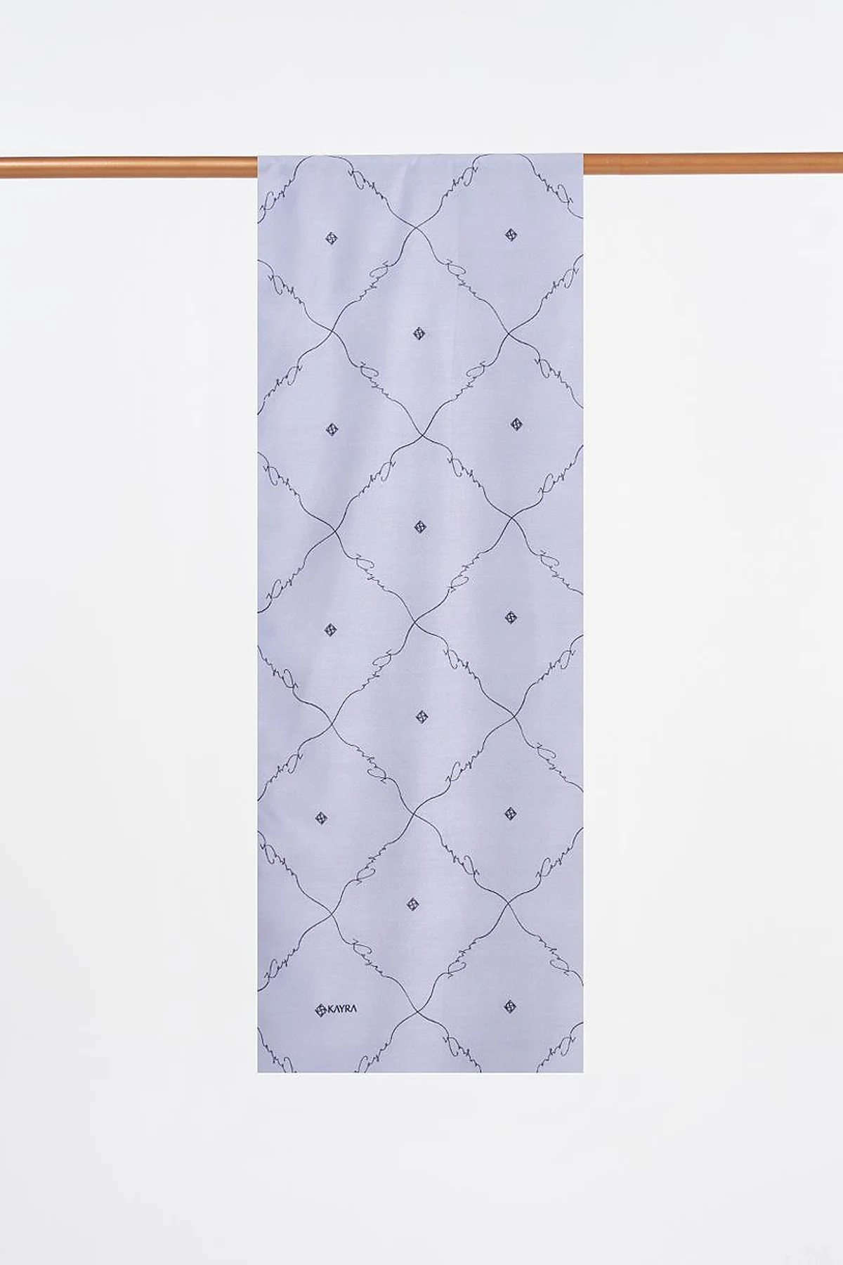 Signature Figurine Monogram Shawl Gray