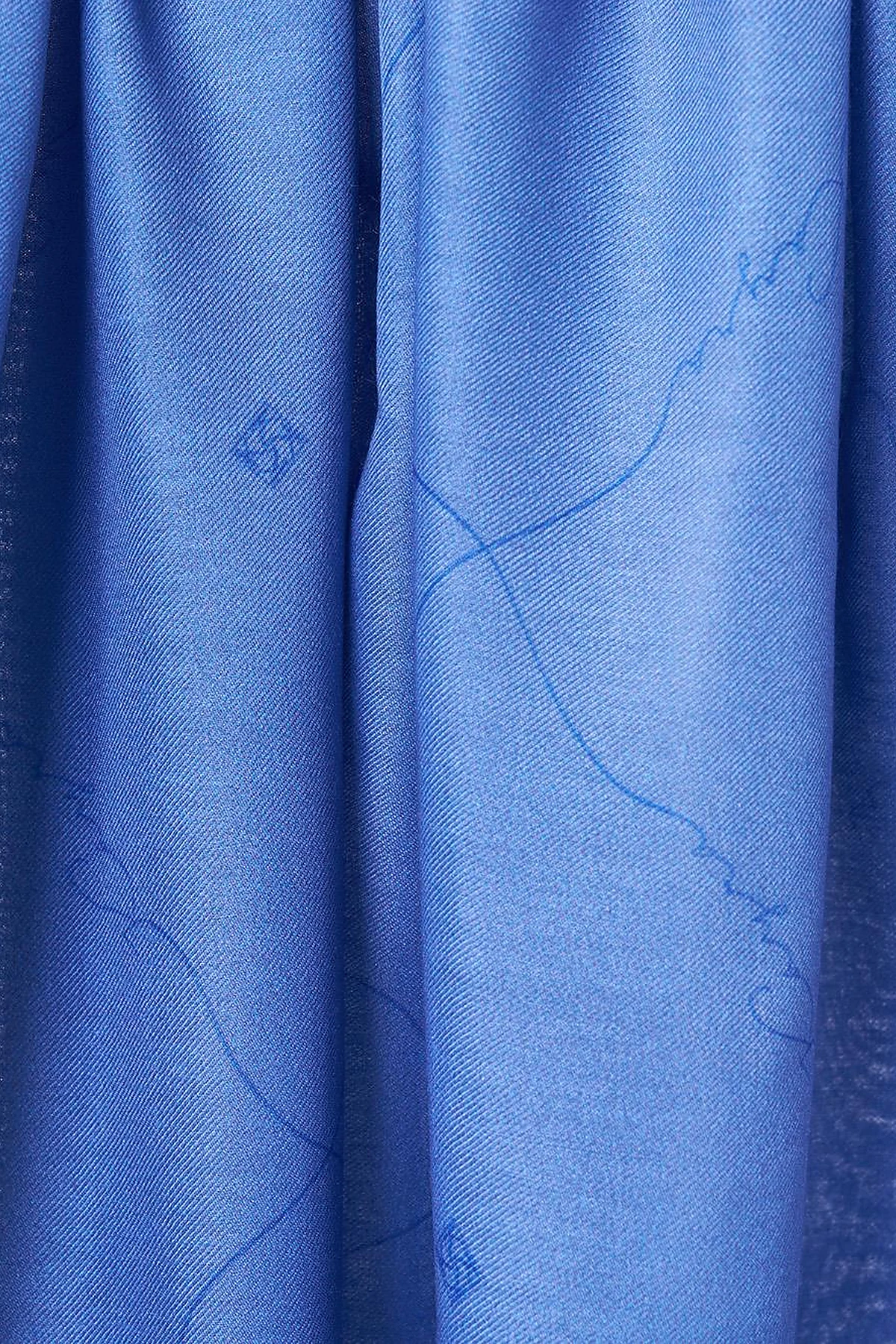 Signature Figurine Monogram Shawl Indigo