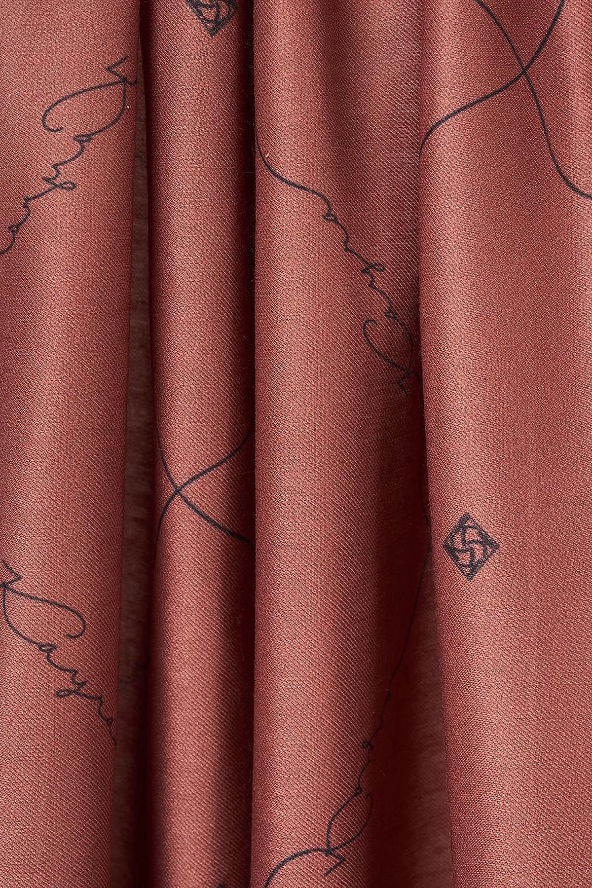 Signature Figurine Monogram Shawl Brown