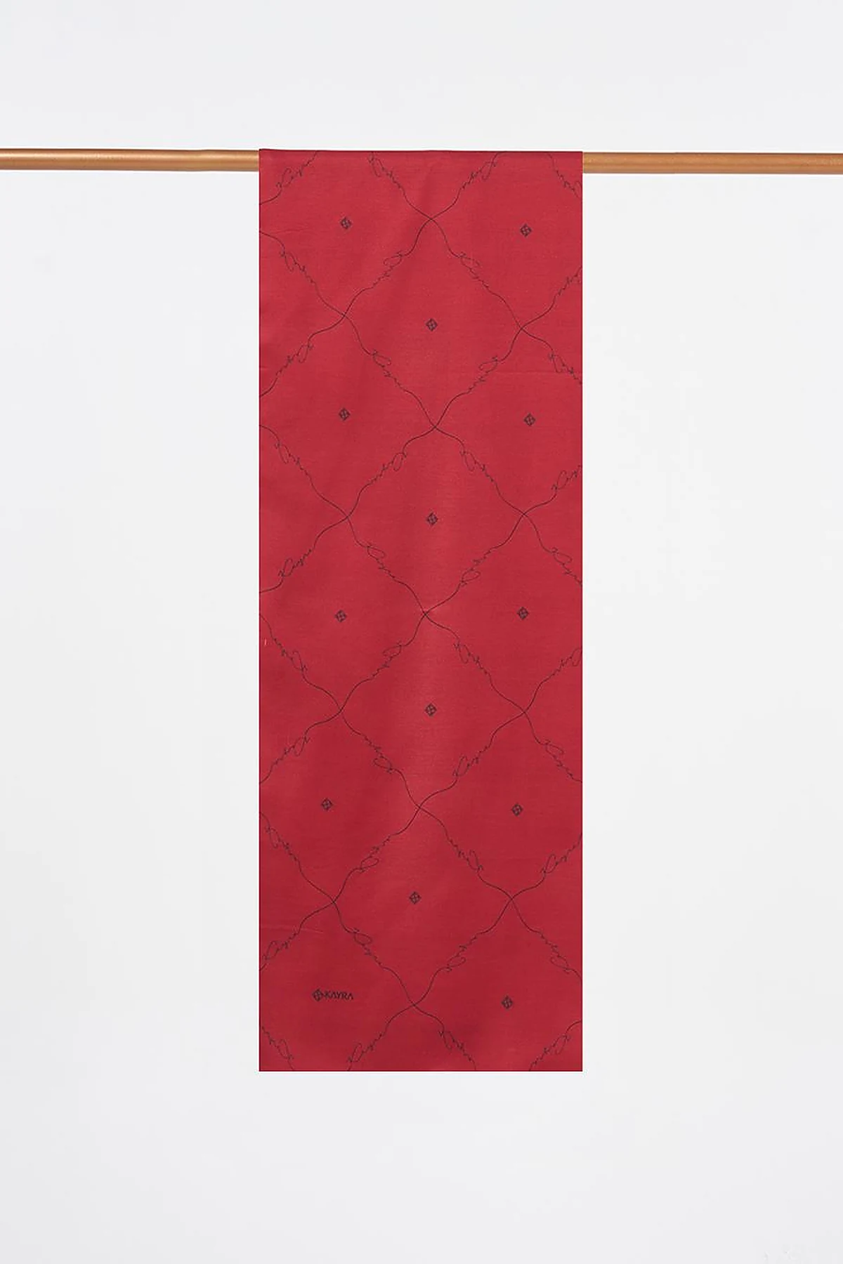 Signature Figurine Monogram Shawl Red