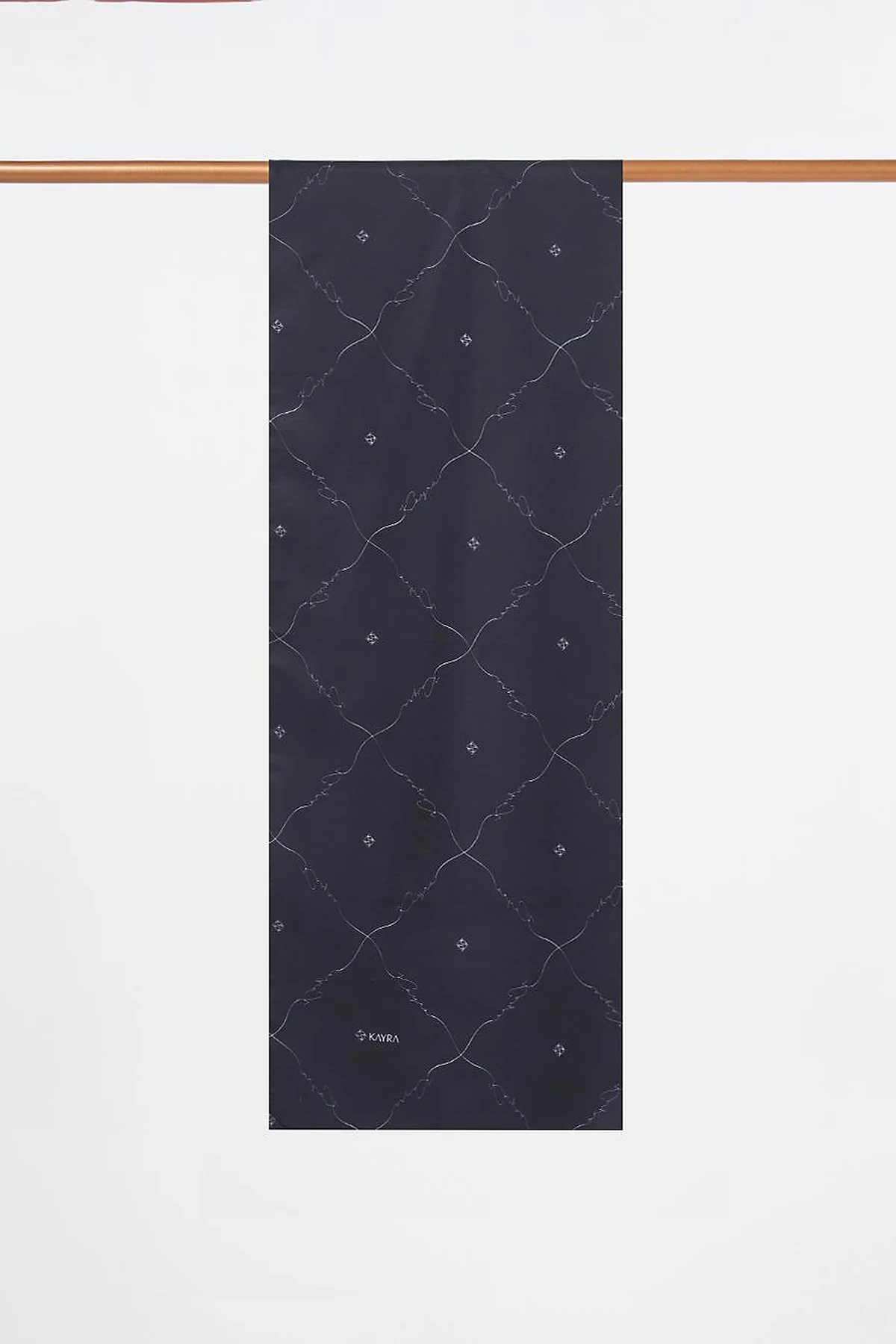 Signature Figurine Monogram Shawl Black