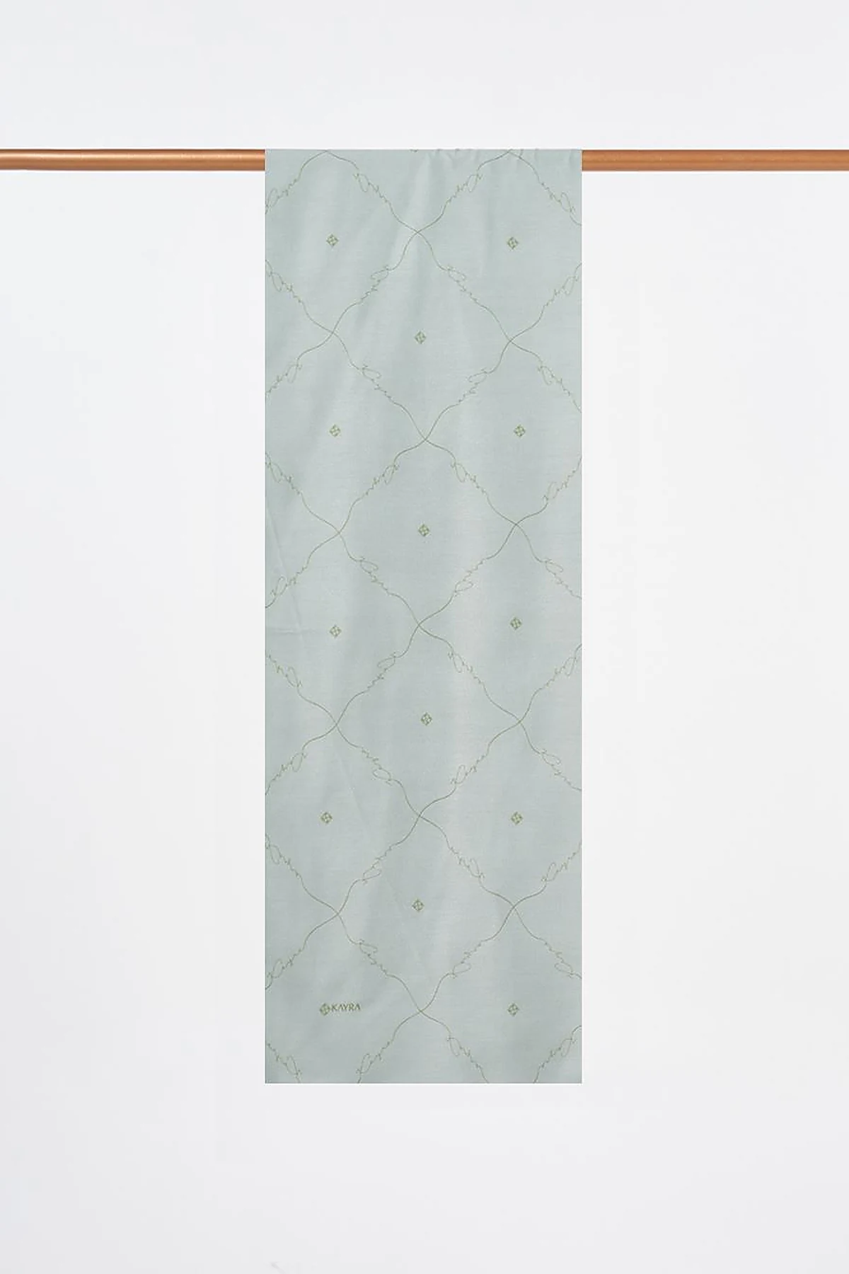 Signature Figurine Monogram Shawl Aqua Green
