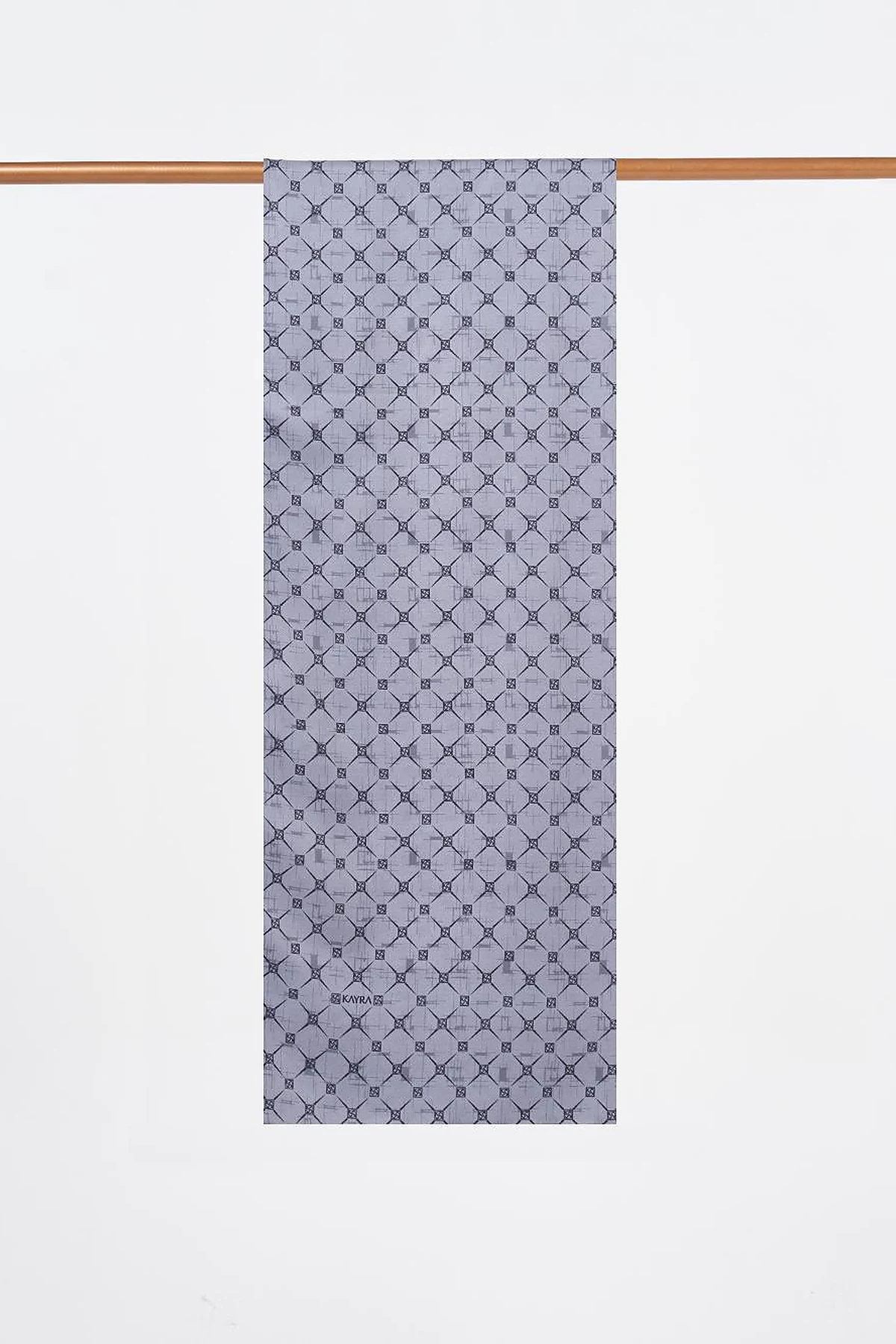 Monogram Patterned Shawl Gray