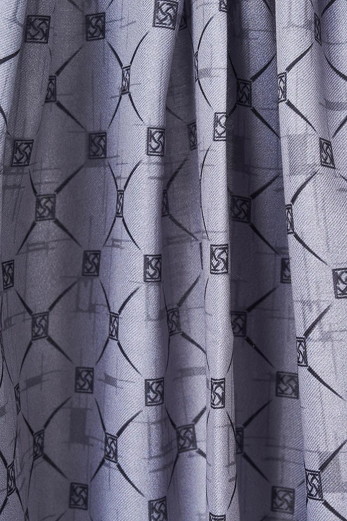 Monogram Patterned Shawl Gray