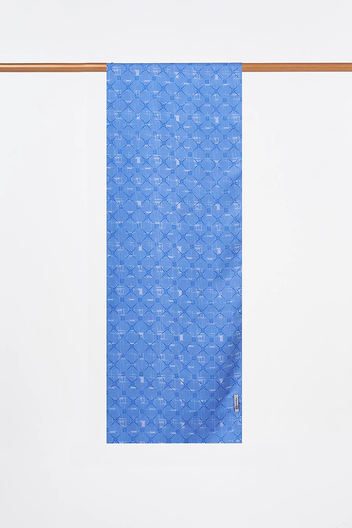Monogram Patterned Shawl Indigo