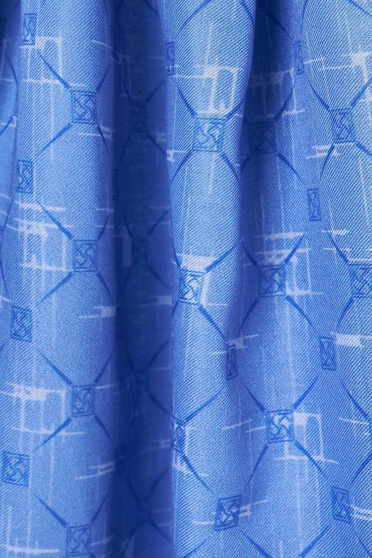 Monogram Patterned Shawl Indigo