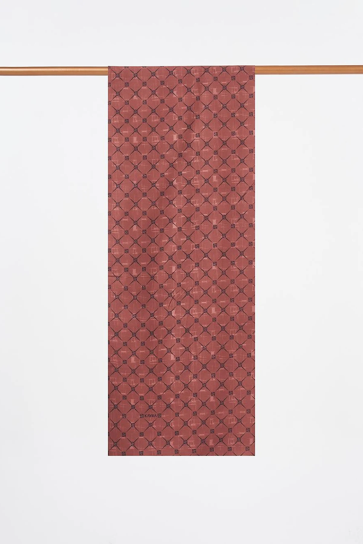 Monogram Patterned Shawl Brown