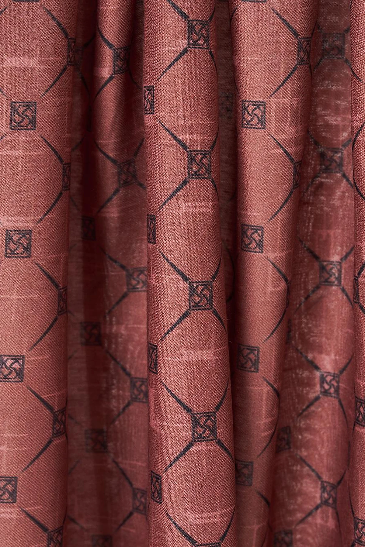Monogram Patterned Shawl Brown