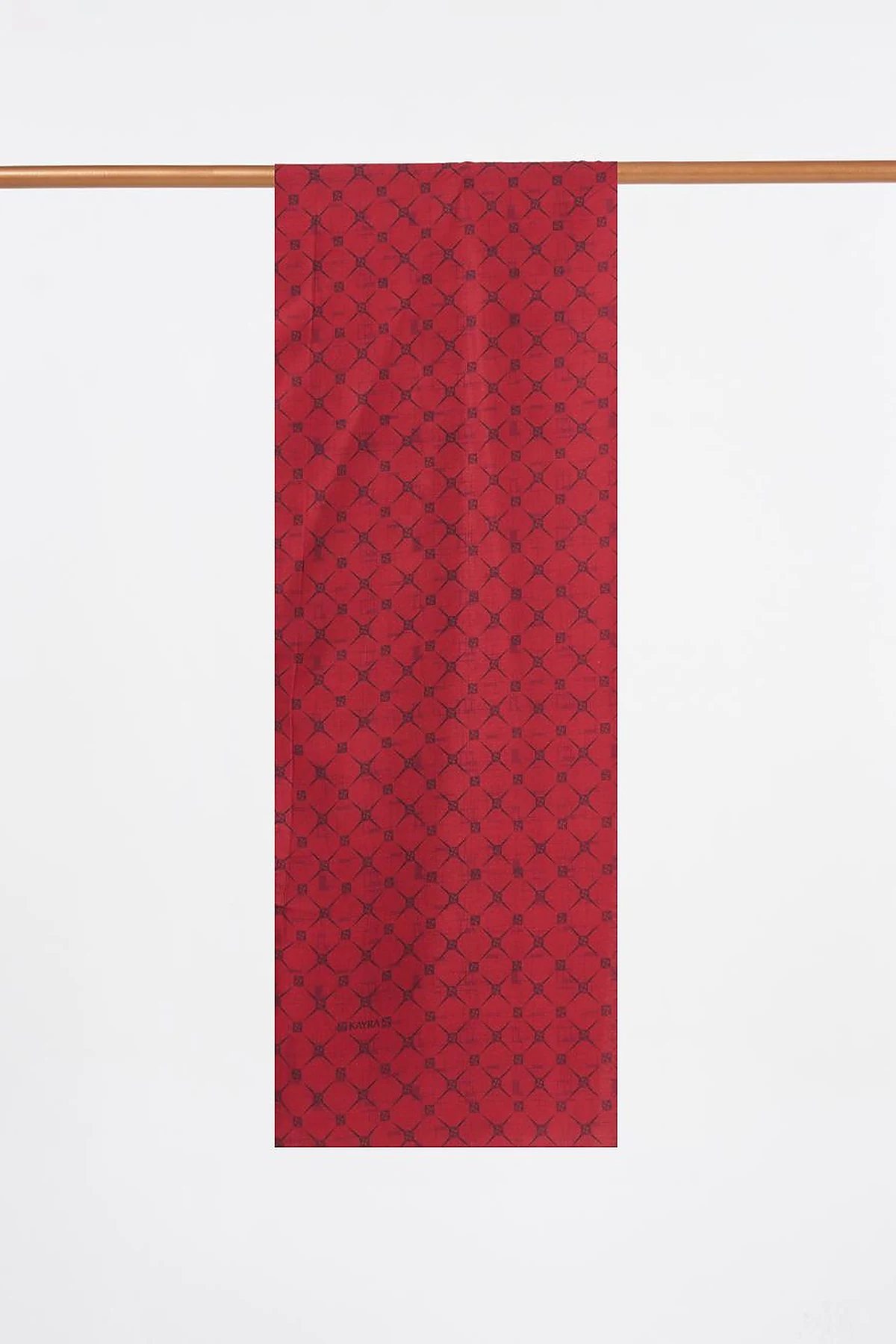 Monogram Patterned Shawl Red