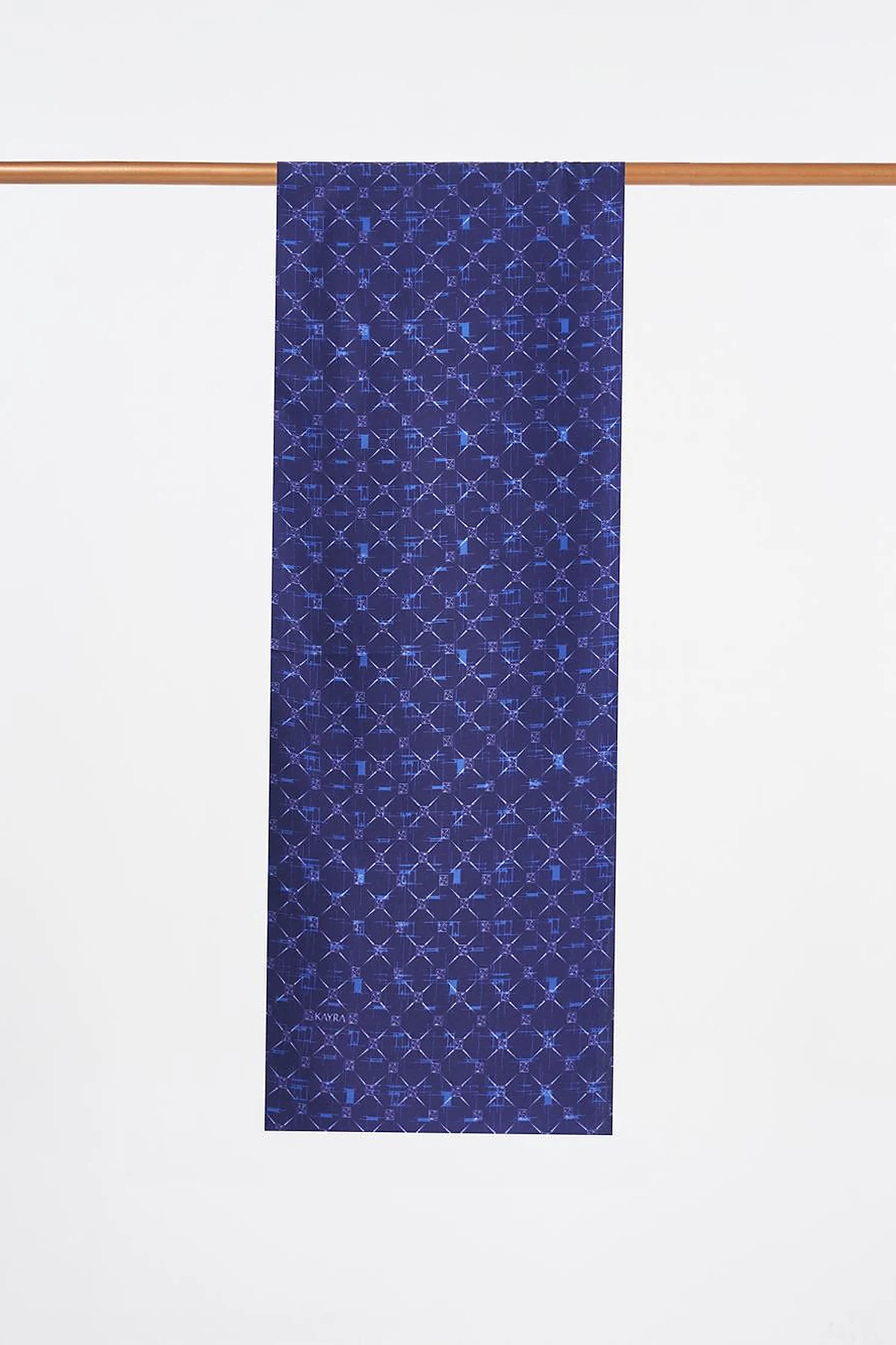 Monogram Patterned Shawl Navy