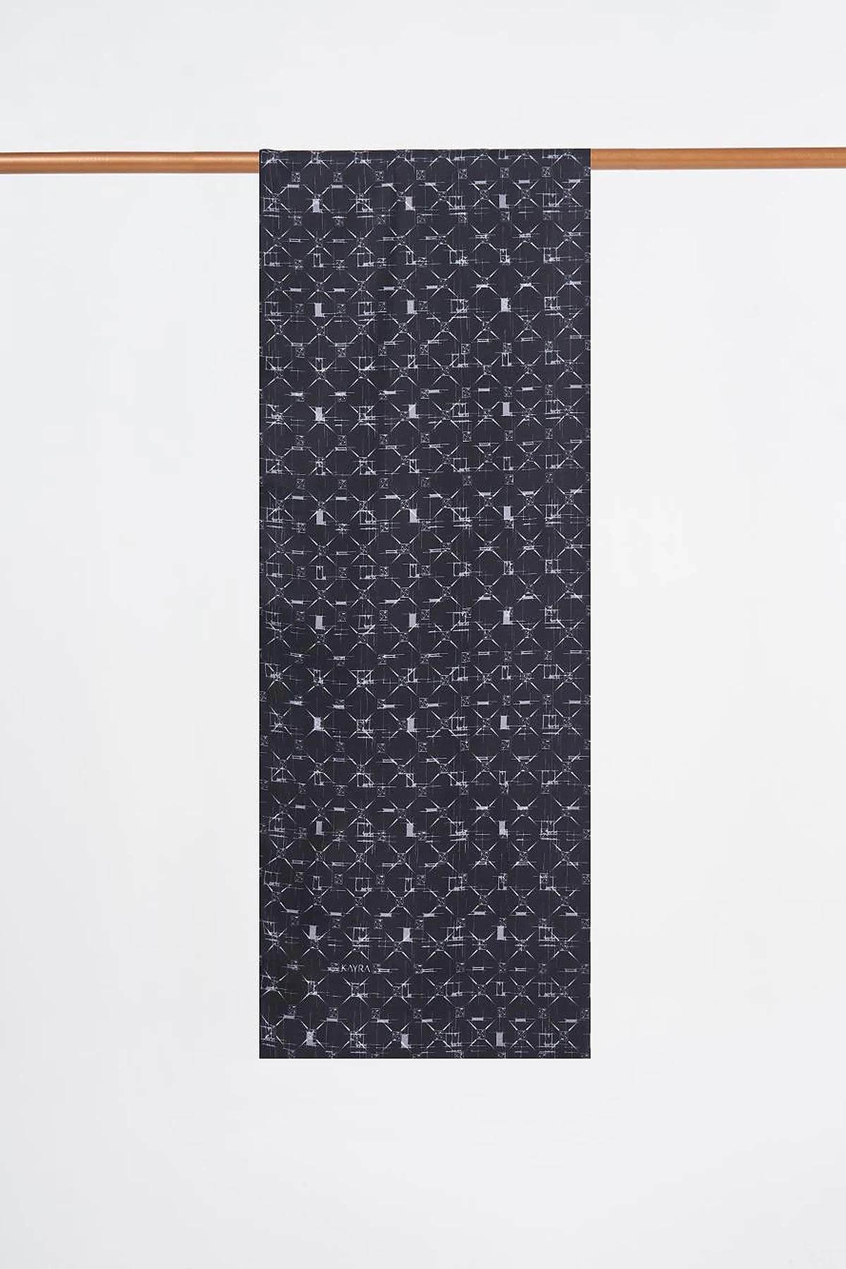 Monogram Patterned Shawl Black