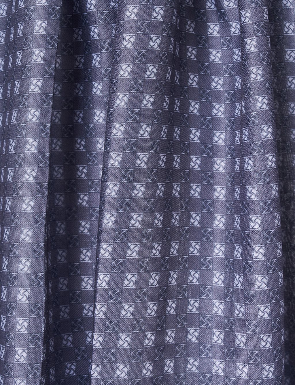Checkered Pattern Shawl Anthracite
