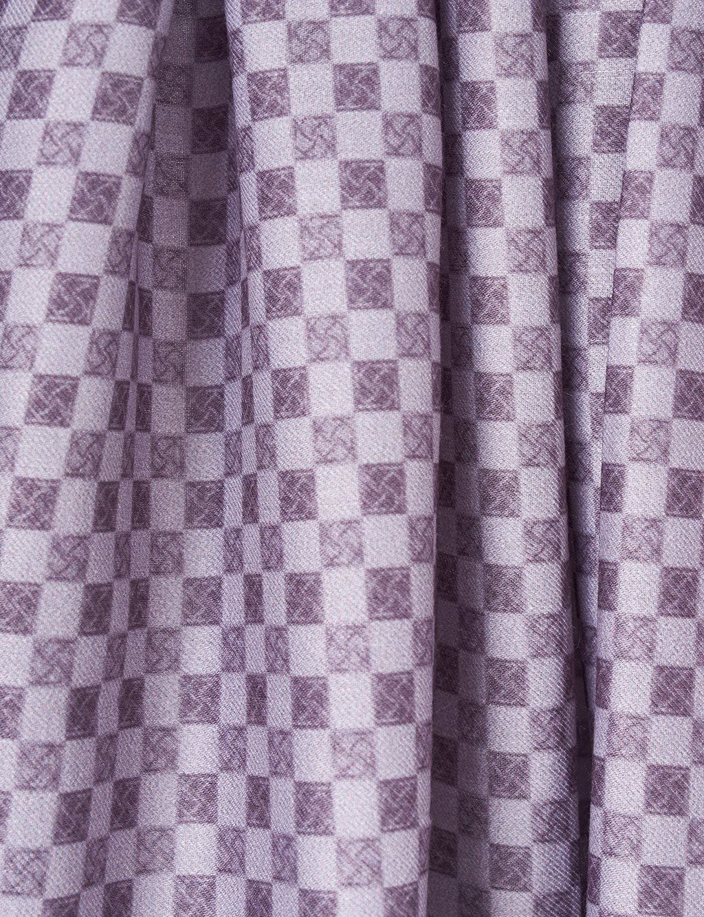 Checkered Pattern Shawl Dark Brown
