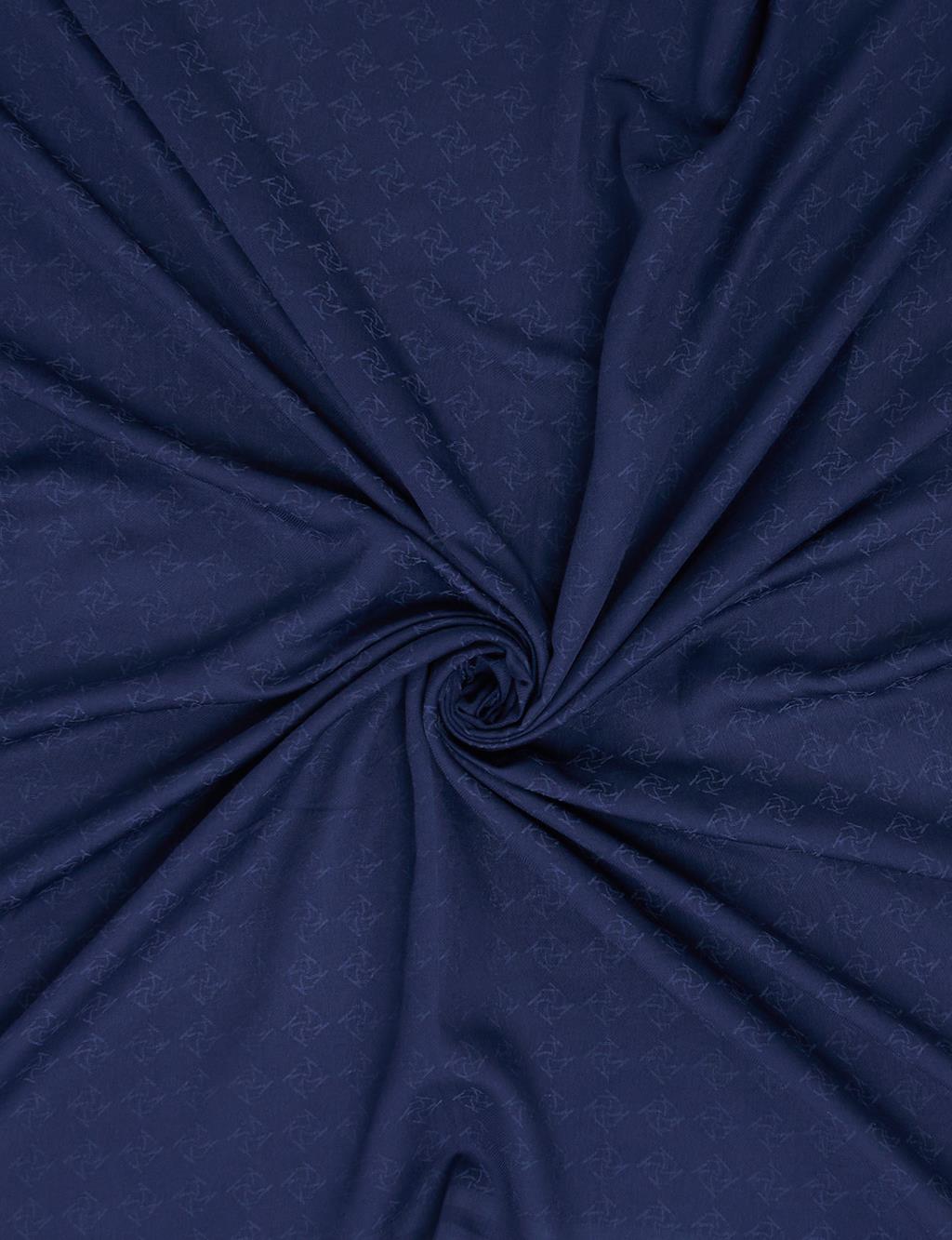 Monogram Patterned Scarf Navy