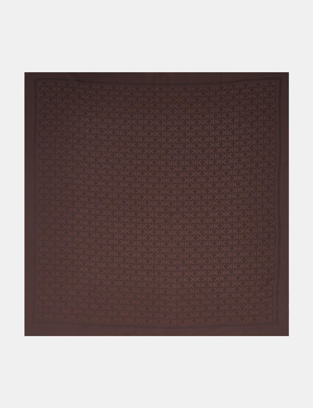 Logo Pattern Scarf Brown