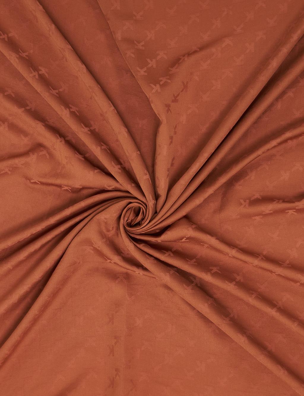 Minimal Monogram Patterned Scarf Cinnamon