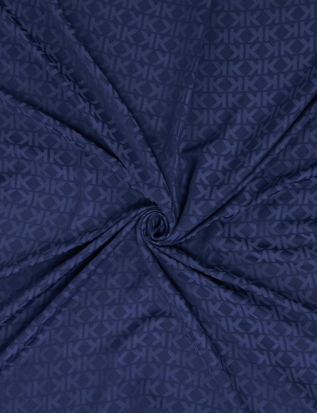 Logo Pattern Scarf Navy