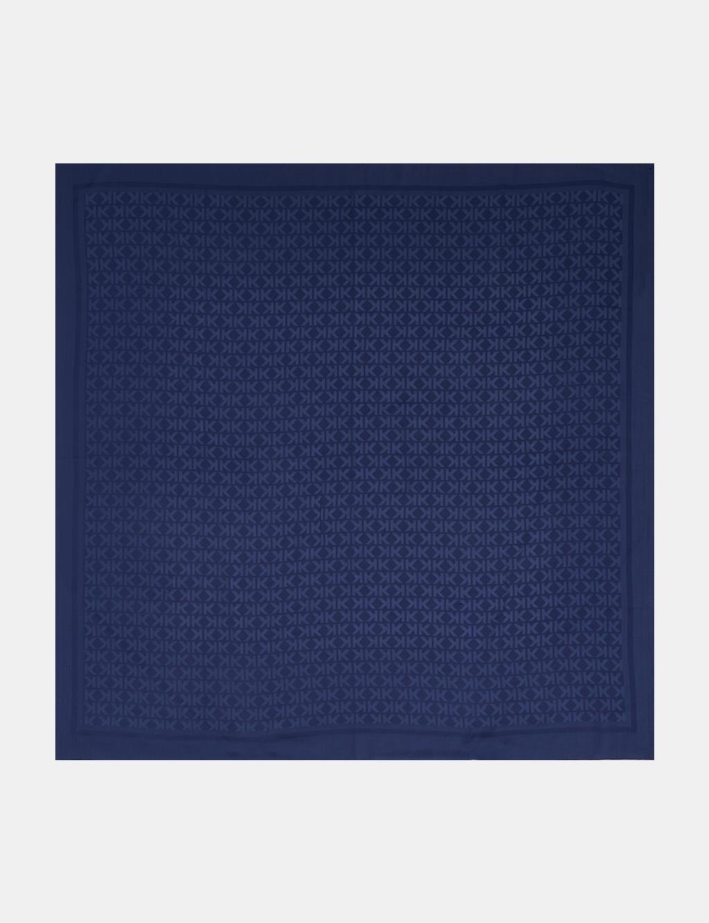 Logo Pattern Scarf Navy