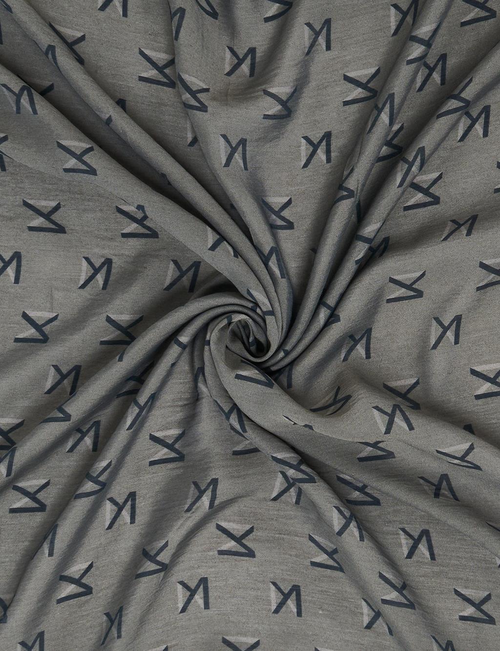 Logo Viscose Scarf in Khaki
