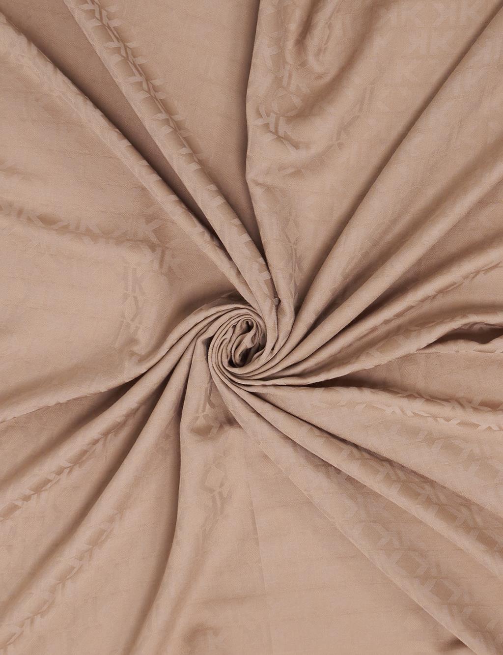 Logo Pattern Scarf Mink