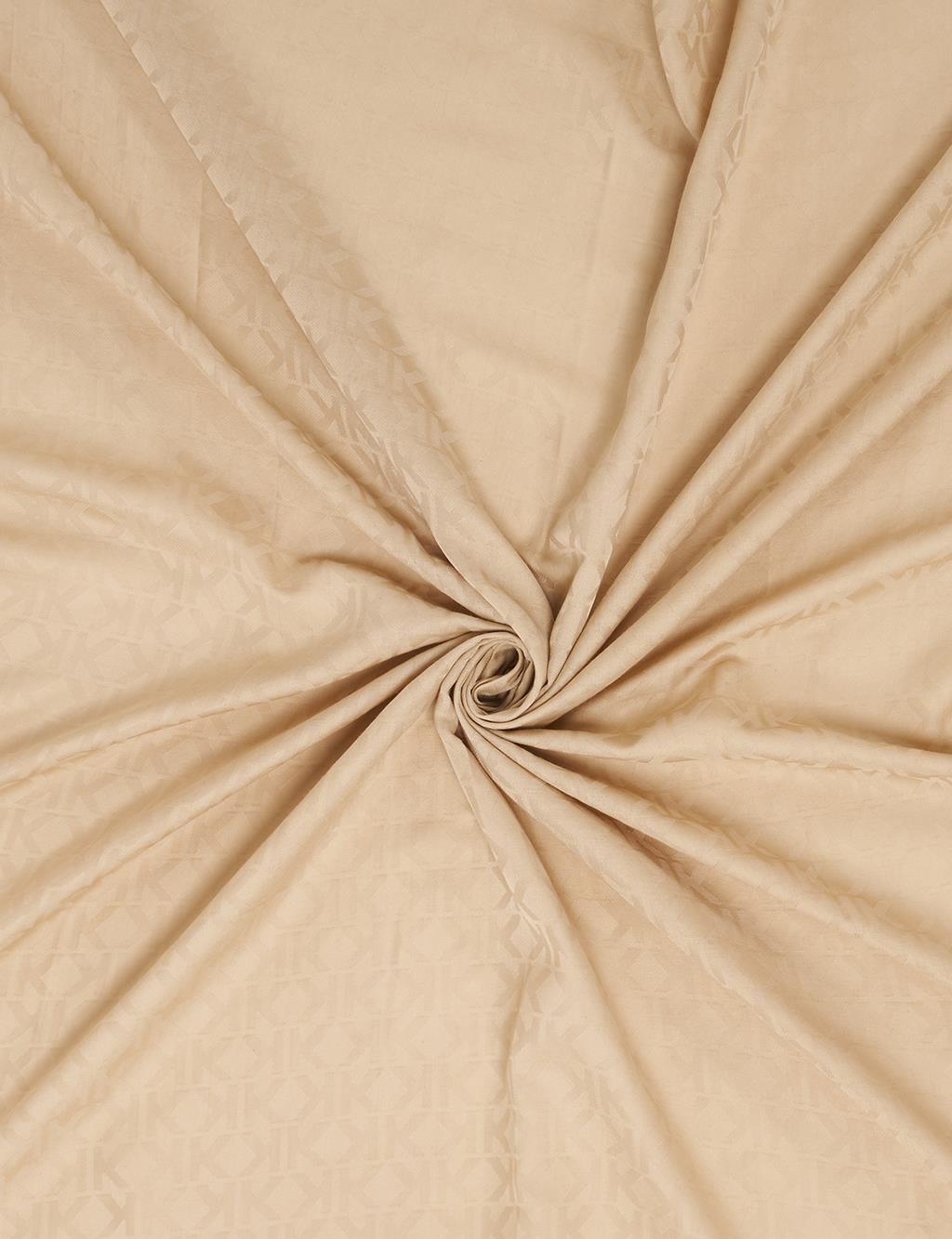 Logo Pattern Scarf Beige