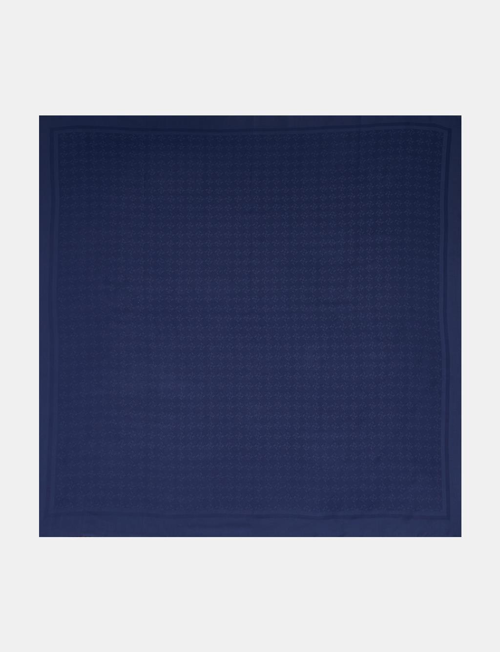 Monogram Patterned Scarf Navy