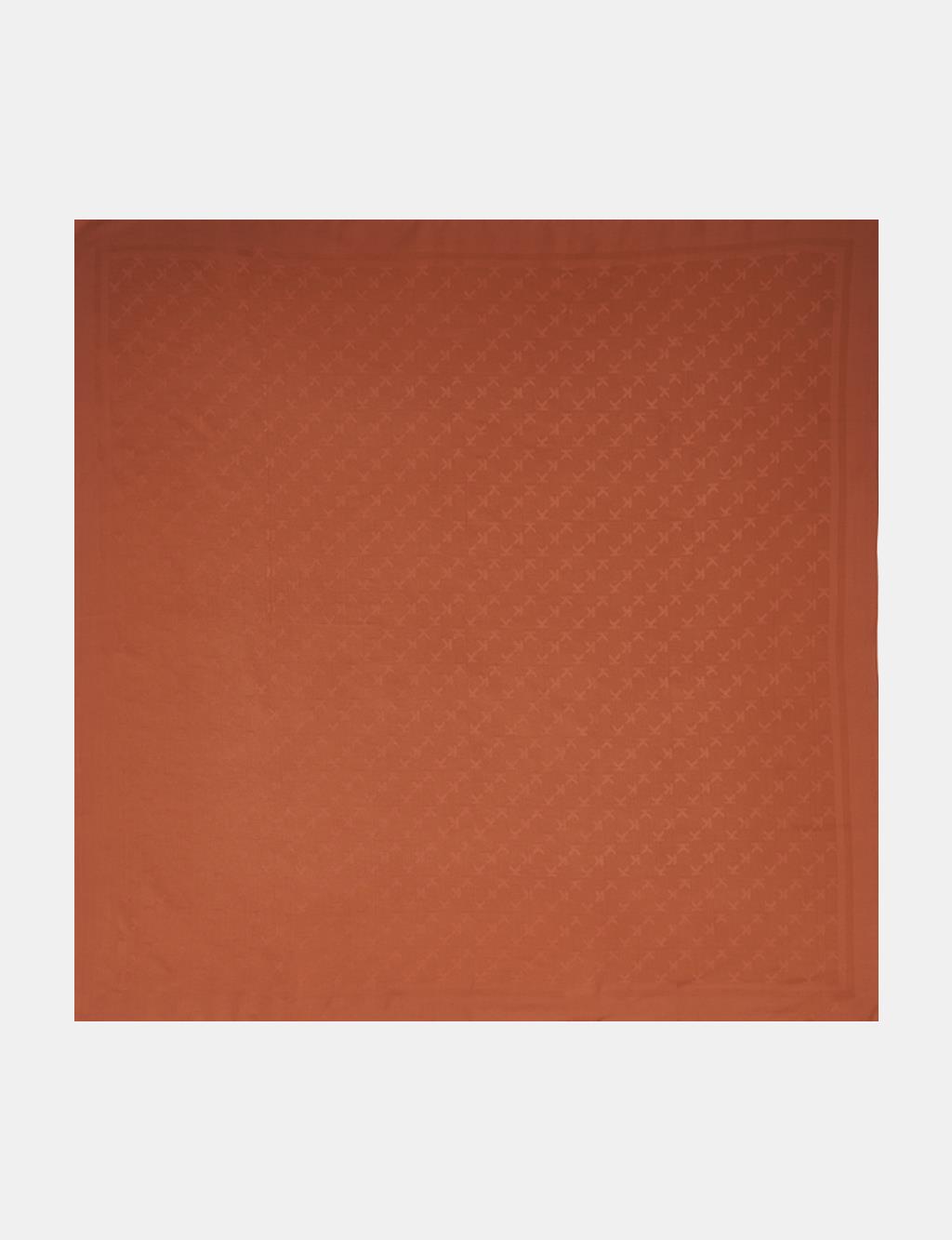Minimal Monogram Patterned Scarf Cinnamon