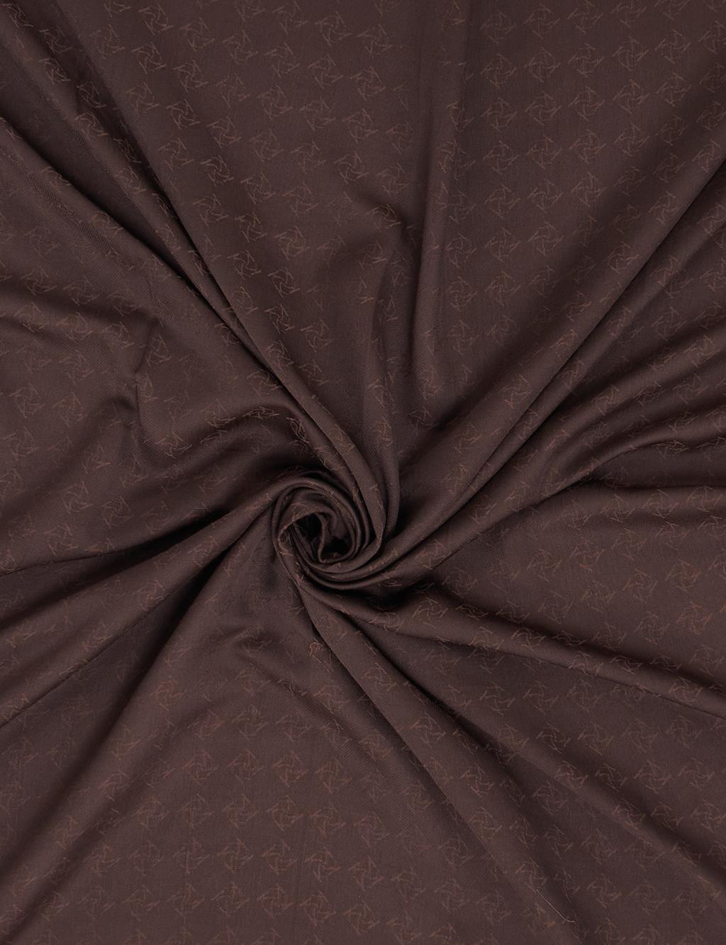 Monogram Patterned Scarf Brown