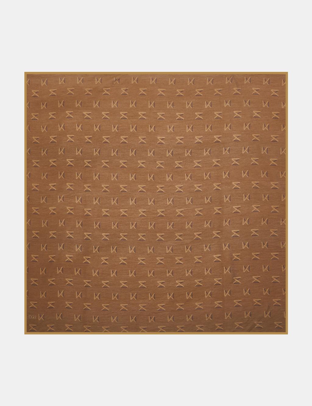 Logo Viscose Scarf in Brown