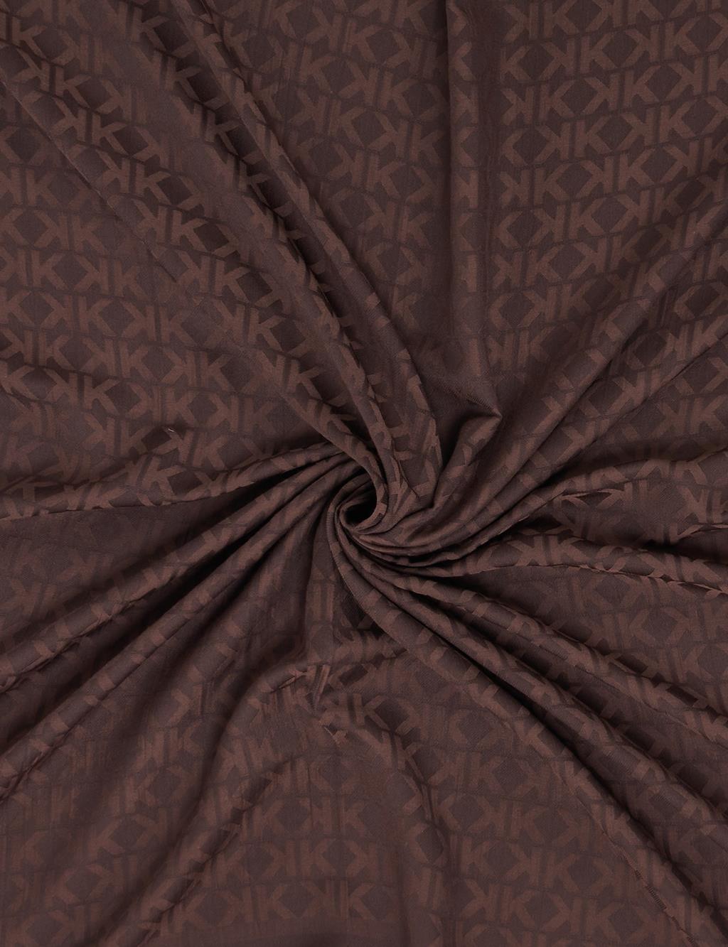 Logo Pattern Scarf Brown