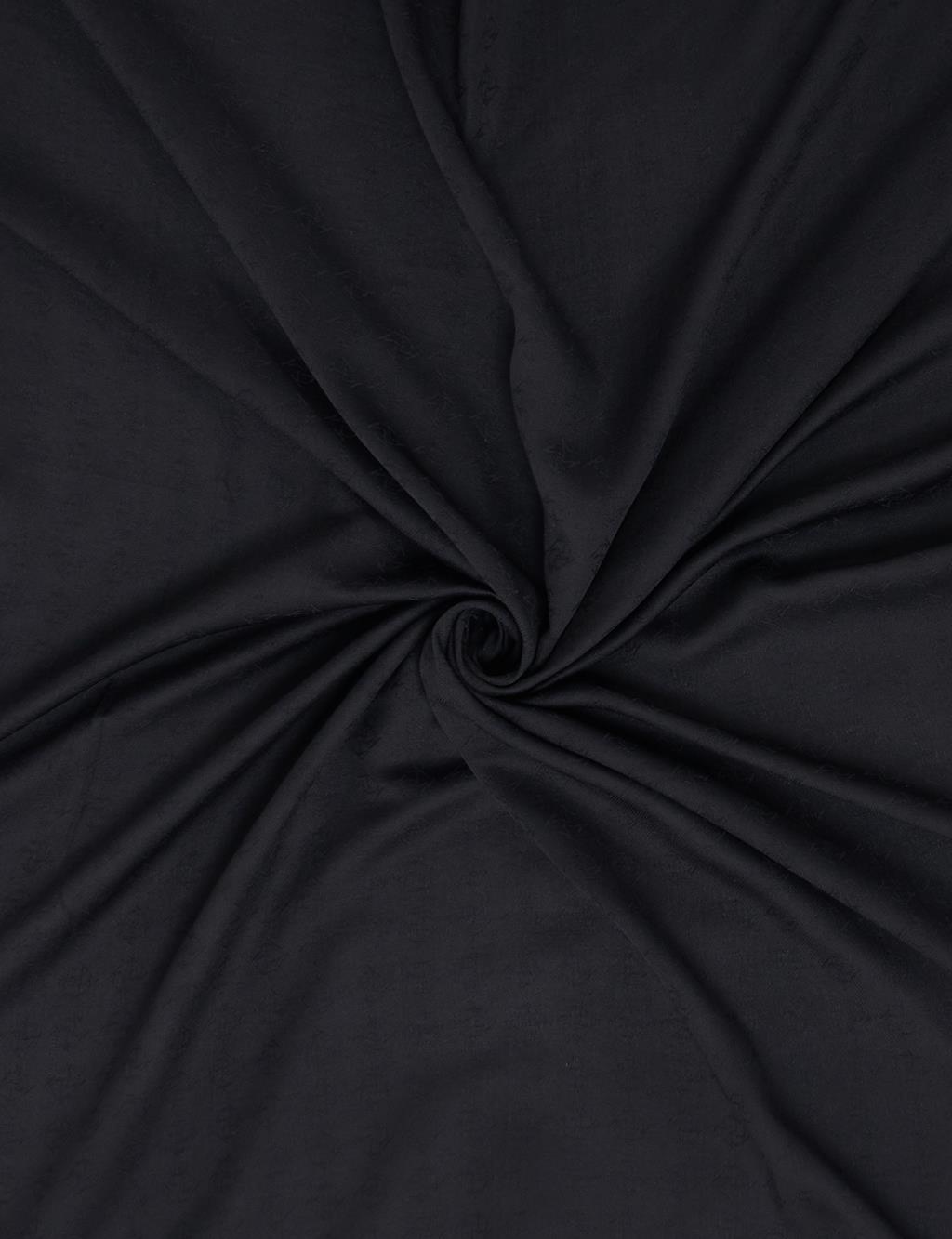 Monogram Patterned Scarf Black