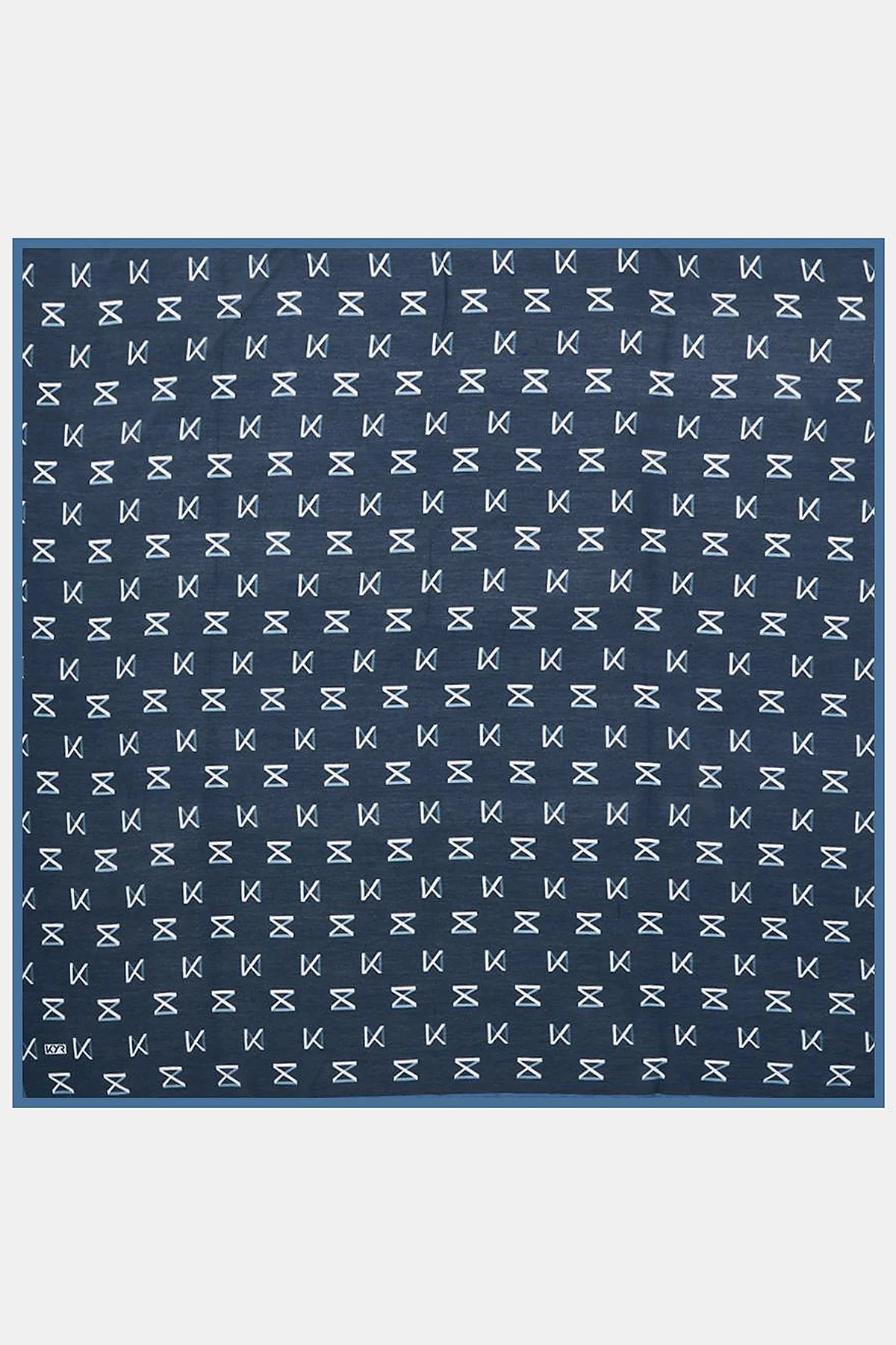 Logo Viscose Scarf in Navy