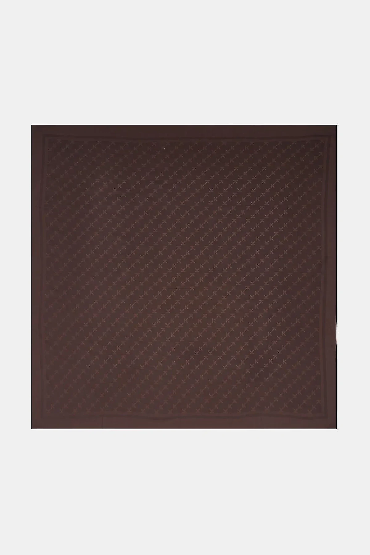 Minimal Monogram Patterned Scarf Brown
