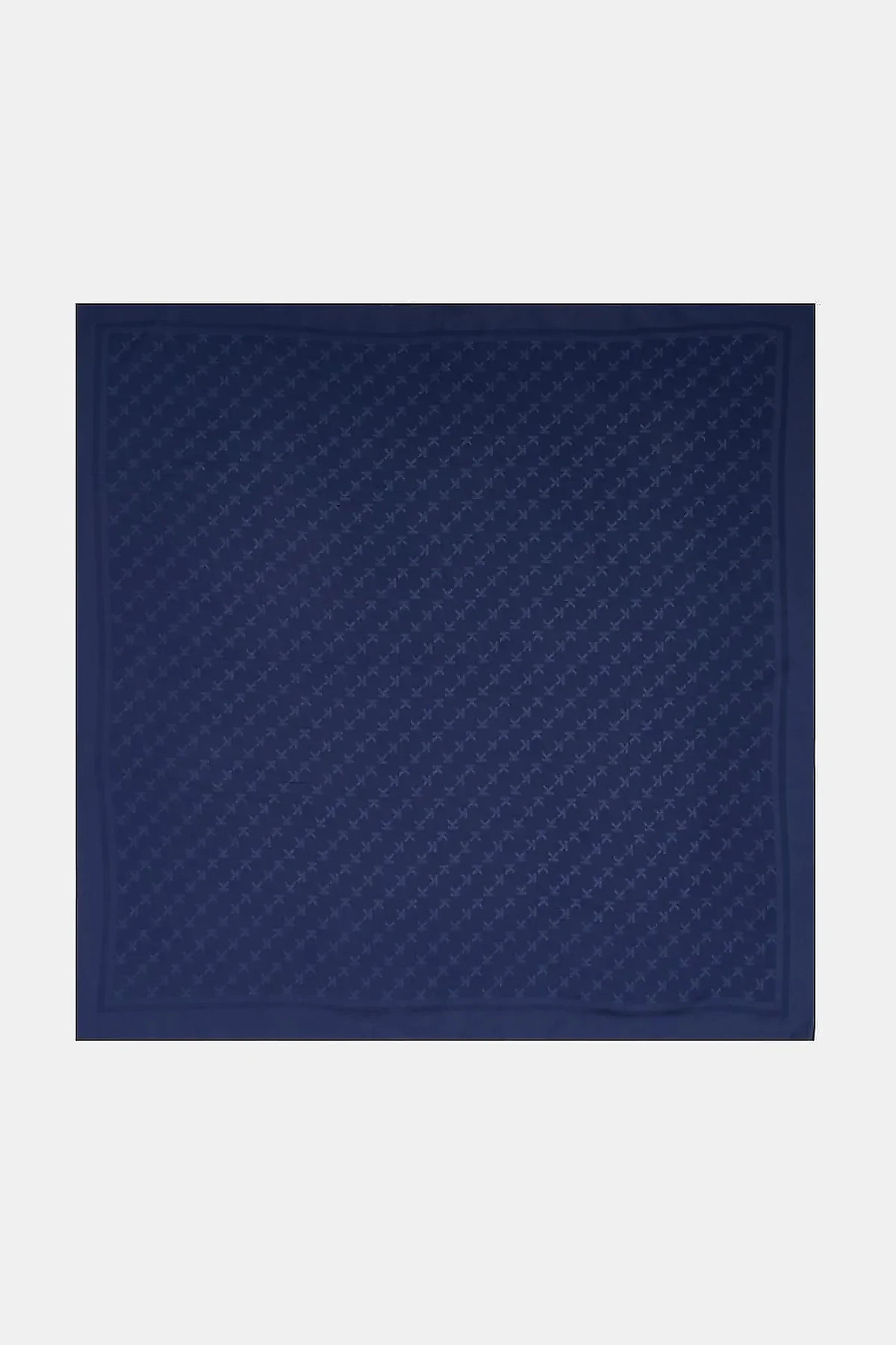 Minimal Monogram Patterned Scarf Navy