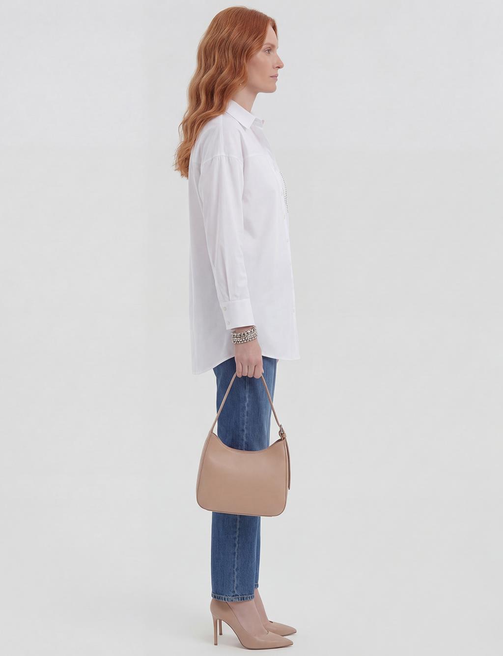 100% Cotton Embroidered Tunic Optical White