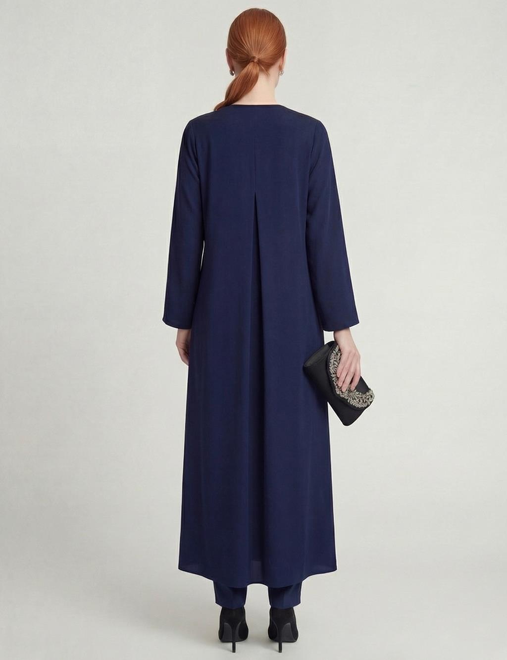 Wrap-Front Cardigan Dark Navy